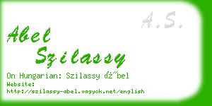 abel szilassy business card